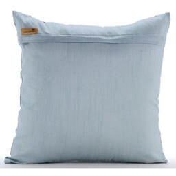 "Handmade Light Blue Euro Pillow Cover 24""x24""/26""x26" - thumbnail 3