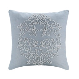 "Handmade Light Blue Euro Pillow Cover 24""x24""/26""x26" - thumbnail 1