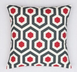 Designer Decorative Throw Pillow Cover Premier Print Magna Timberwolf Red Toss Case Lumbar 14x14 16x16 18x18 20x20 22x22 - thumbnail 1