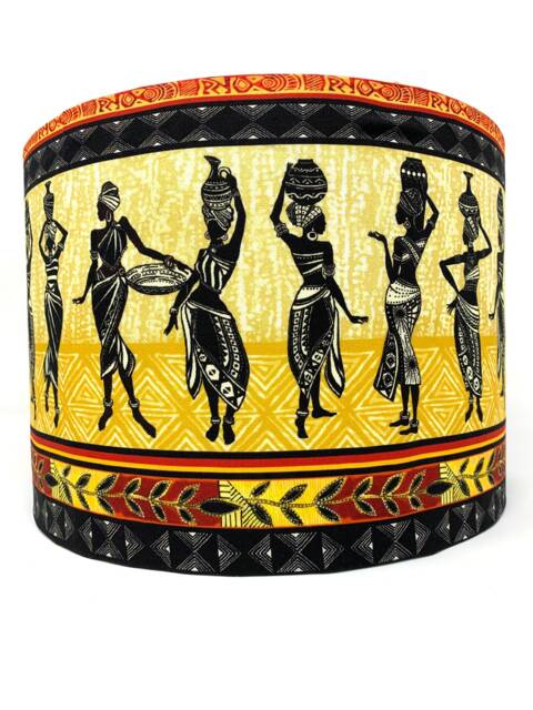 African Queens Lampshade Wax Print Fabric, Table Or Pendant Light - image 1