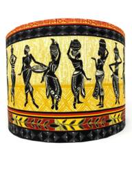 African Queens Lampshade Wax Print Fabric, Table Or Pendant Light