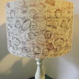 Postmarks Lampshade, Light Shade, Vintage, Retro, Shabby Chic, Steampunk, Fatta Da Mamma Free Gift - thumbnail 2