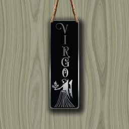 Virgo Zodiac Sign Wall Art Brushed Silver Hanging Plaque - thumbnail 3