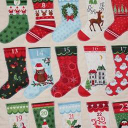 Advent Calendar Christmas Stockings, Scandinavian Wall Hanging, Holiday Decor, Decoration - thumbnail 2