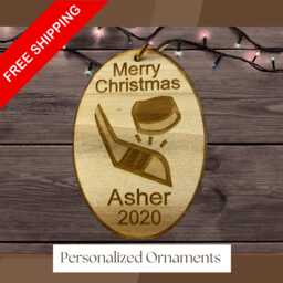 Custom Crafted Sports-Themed Wooden Christmas Ornament - Personalize With Your Name & Favorite Sport