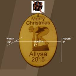 Custom Crafted Sports-Themed Wooden Christmas Ornament - Personalize With Your Name & Favorite Sport - thumbnail 3