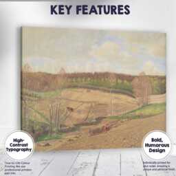 Traditional Farm Fields With Horses Countryside Landscape Canvas Wall Art Print Decor Picture Ready To Hang - thumbnail 1