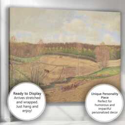 Traditional Farm Fields With Horses Countryside Landscape Canvas Wall Art Print Decor Picture Ready To Hang - thumbnail 3