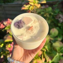 Amethyst Rose Quartz Crystal Candle Spiritual Home Decor Woodwick Wooden Wick Scented Candles Natural Crystals Shop - thumbnail 3