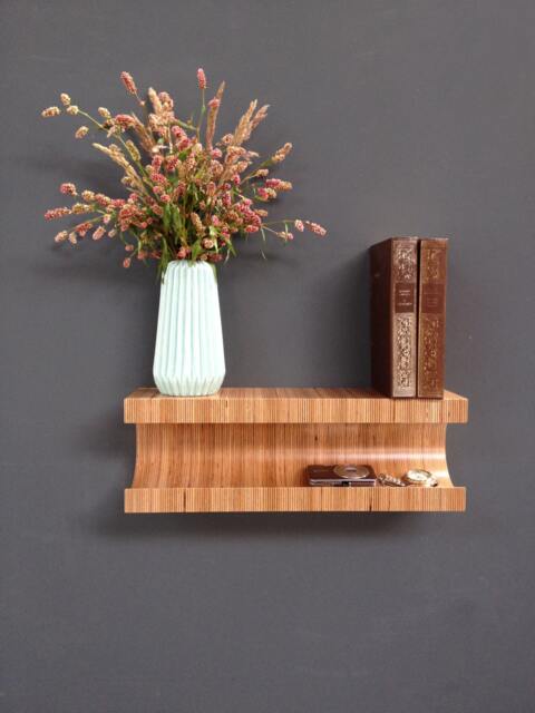Nightstand. Floating Shelf. Wall Book Mantlepiece. Mantle. Plywood Fireplace - image 1