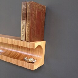 Nightstand. Floating Shelf. Wall Book Mantlepiece. Mantle. Plywood Fireplace - thumbnail 3