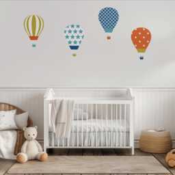 Kids Hot Air Balloon Wall Decals , Nursery, Decal, Baby Nursery Decals, Stickers, Decor - thumbnail 1