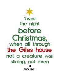 Personalised Christmas Tree Wall Art Print