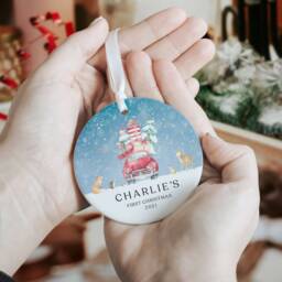Personalised Baby's 1st Christmas Decoration, Babys First Keepsake, New Baby Bauble, Decoration Ornament - thumbnail 2
