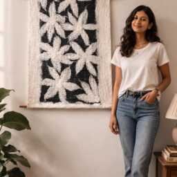Hand Felted Silk Wool Tapestry Wall Hanging, Floral Fiber Art Textile Art, Handmade Boho Decor, Modern 60x80 cm - thumbnail 4