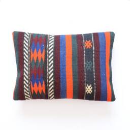 Kilim Lumbar Pillow Boho Cover Bohemian Aztec 35x50 - thumbnail 1
