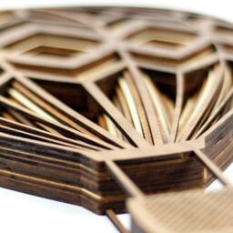 "Layered 3D Wood Art - ""Diamond Hot Air Balloon" - thumbnail 3