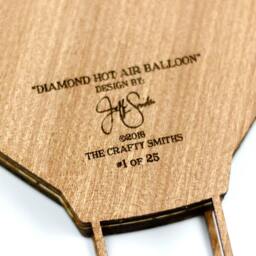 "Layered 3D Wood Art - ""Diamond Hot Air Balloon" - thumbnail 4