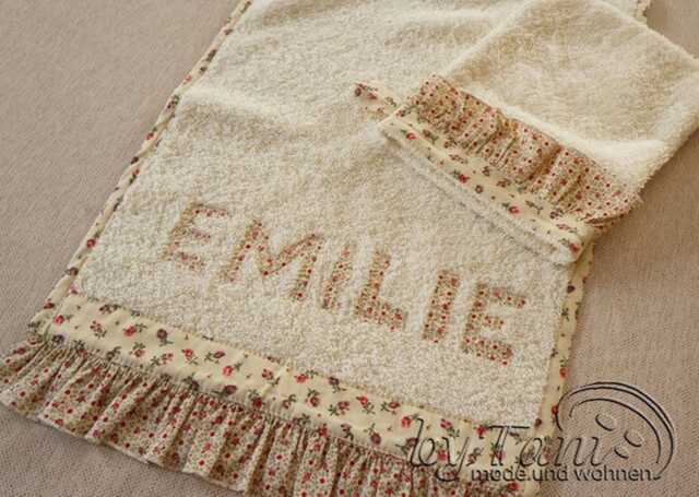 Gift Set Towel With Bag, Name Embroidery, Emilie, Gift Idea, Gift, Birthday - image 1