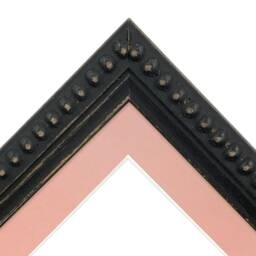 Crown Black Photo Frame With Pink Mount, Wooden Bobbin Distressed - thumbnail 3