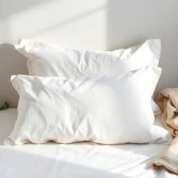Linen Pillow Case in White, Queen Linen Pillowcase, King Sham Square Lumbar Body - thumbnail 4