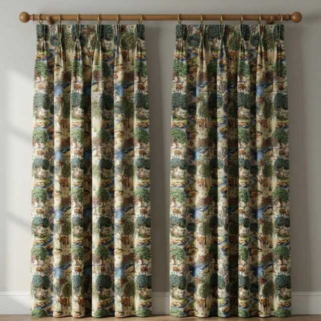 Custom Made William Morris Woodland Forest Blackout/Lining Curtains Pinch /Triple/Double Pleat - image 1
