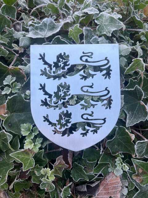 England Three Lions Historic Badge, Steel Football Wall Art - image 1