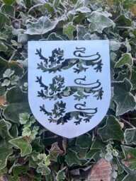 England Three Lions Historic Badge, Steel Football Wall Art - thumbnail 1