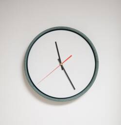 Industrial Concrete & Jesmonite Wall Clock/Minimal Design Scandinavian /Urban Modern Contemporary Teal Blue Green Off White