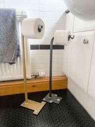 Industrial Steel Bathroom Decor - Toilet Roll Holder