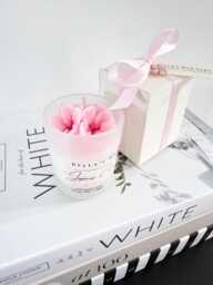 Cherry Blossom Candle -Birthday Gift Gift - Coco Soy Petit Votive Blossom Flower Cotton Wick 90G Luxury Boxed