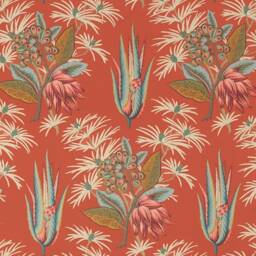 Zoffany Desert Flower Cotton Sateen Cushion Cover Red, Blue, Green Floral - thumbnail 2