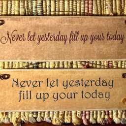 Inspirational Wood Sign Cranberry Or Green Lettering, Vintage Wire Hanger - thumbnail 2