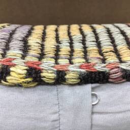 Vintage Turkish Kilim Pillow Cover, Handwoven Accent Cushion - 12x20 - thumbnail 4