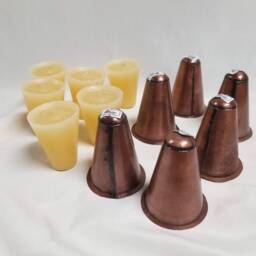 12 Vanilla Sugar Mold Candles & Tin Cups Free Shipping - thumbnail 3