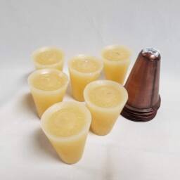 12 Vanilla Sugar Mold Candles & Tin Cups Free Shipping - thumbnail 2