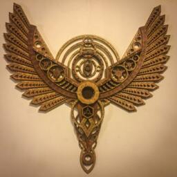 Laser Cut Angel Wings Wood Art Sacred Geometry Wall Decor Divine Messenger Meditation Symmetry Zodiac Eyes Energy Light Being - thumbnail 4