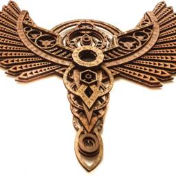 Laser Cut Angel Wings Wood Art Sacred Geometry Wall Decor Divine Messenger Meditation Symmetry Zodiac Eyes Energy Light Being - thumbnail 3