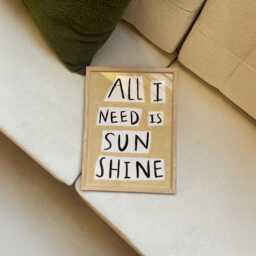 All I Need Is Sunshine Unframed Print - Sun Poster Prints Summer Art Decor Yellow Colourful Living Room - thumbnail 1