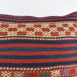 "Kilim Pillow 24x24 Inc , Wool Kilim Cousin From Anatolia, 24""x24" - thumbnail 3