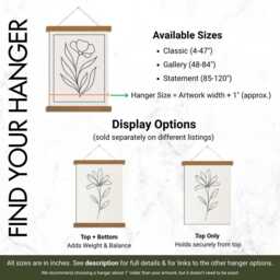 Custom Size Frame Magnetic Poster Hanger - Wood For Canvas Wall Art - thumbnail 2