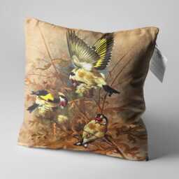 Goldfinch Bird Cushion Cover, Double Sided Print, Oeko-Tex?? - thumbnail 3