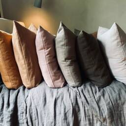 Custom Size Velvet & Linen Sofa Cushion Cover - thumbnail 3