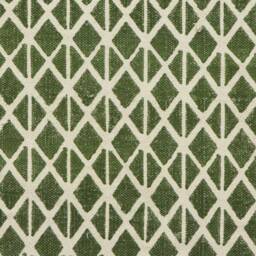 Green Cotton Stair Runner Hand Block Printed Hallway Rug - thumbnail 3
