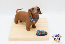 Custom Pet Memorial Sculpture Personalized Clay Dog Or Cat Figurine - thumbnail 1