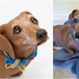 Custom Pet Memorial Sculpture Personalized Clay Dog Or Cat Figurine - thumbnail 2