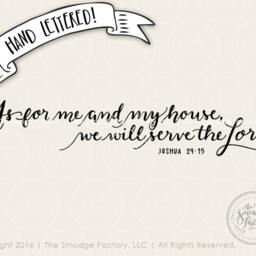 Hand Lettered Bible Verse Print, Christian Wall Art - Digital Download - thumbnail 2
