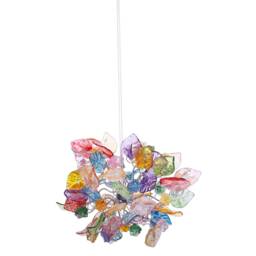 Pendant Lighting, Pastel Color Ceiling Chandelier With Flowers & Leaves - thumbnail 4