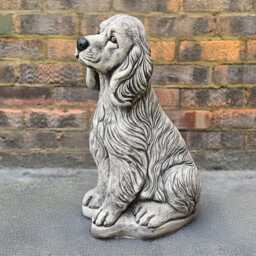 Outdoor Spaniel Cocker Figurine Concrete Dog Sculpture Stone Pet Statue Cement Memorial Ornament Lover Gift Lawn Decoration Gift - thumbnail 3