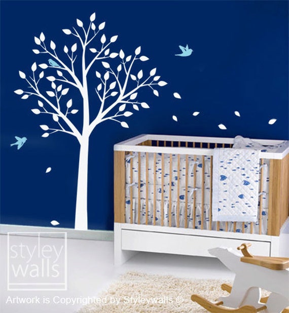 Tree & Birds Wall Decal, Today On Sale, Decal For Nursery Kids Room Decor, With Sticker, Sticker - image 1